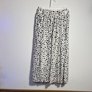 White and Black Polka Dot Skirt